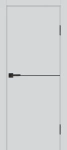 Межкомнатная дверь P-19 AL черный молдинг Сапфир матовый