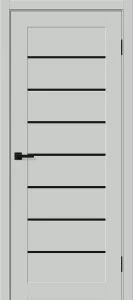 Межкомнатная дверь Браво-22 Black Shine Grey Silk BR5500