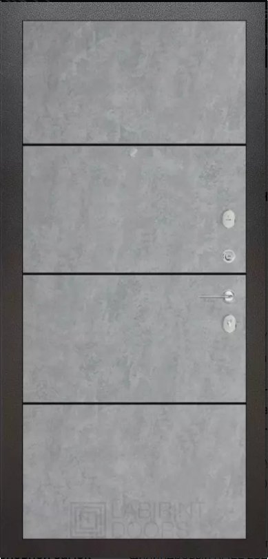 25 - Бетон светлый, черный молдинг