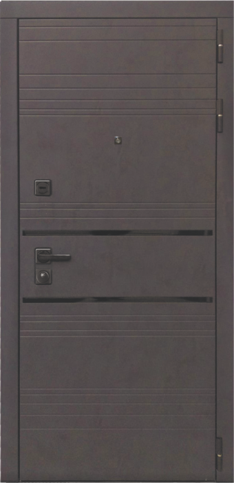 Входная дверь L-43 Эмаль L-2 (16мм, белая эмаль) внешняя сторона